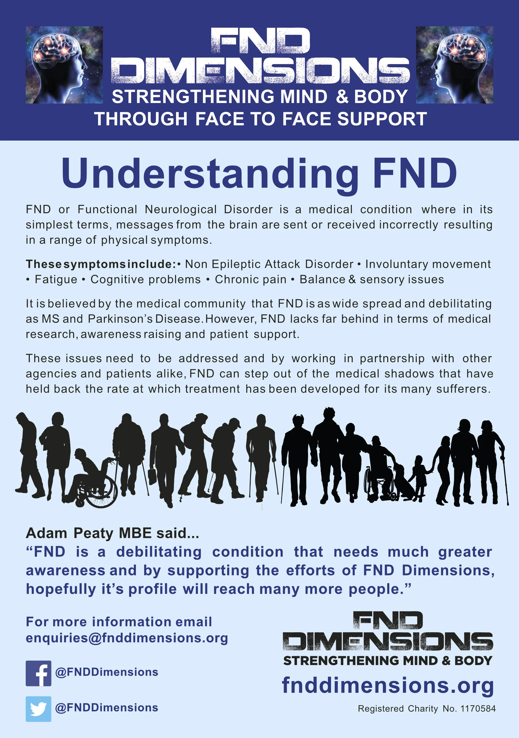 FND Dimensions flyer. Understanding FND