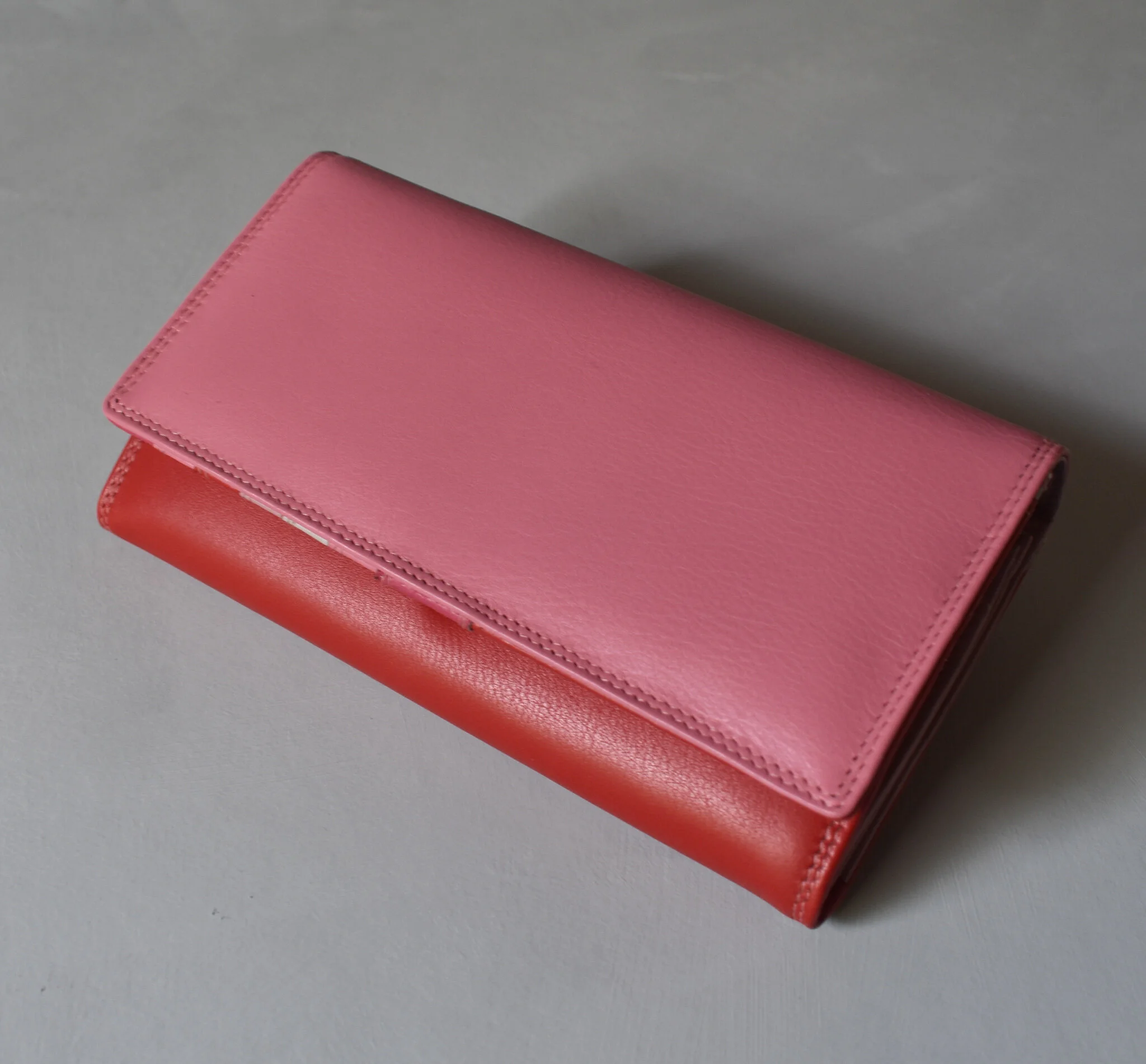 'Carribean' Candy leather purse in candy - large