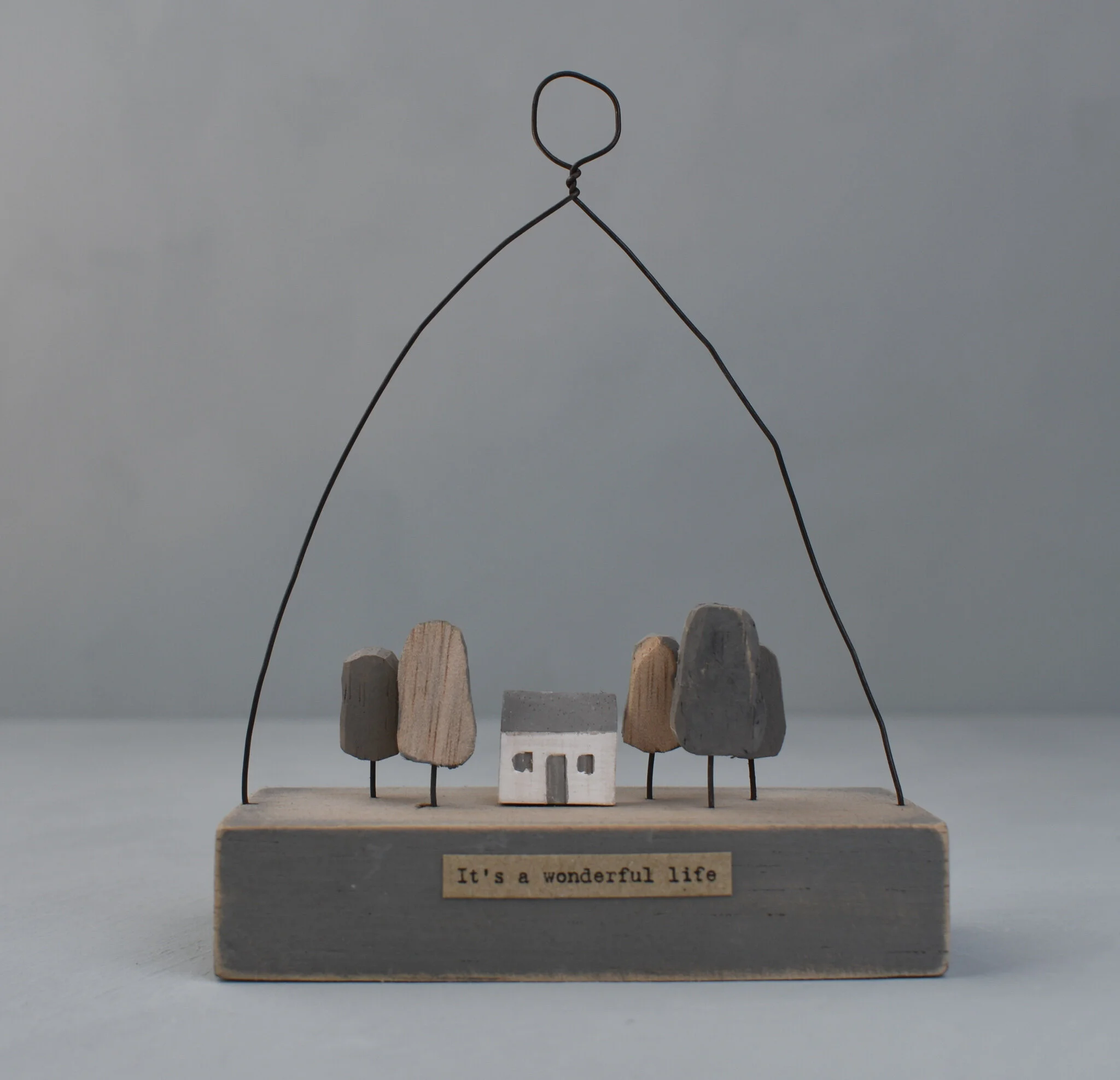  'It's a wonderful life' wooden hanger by East of India