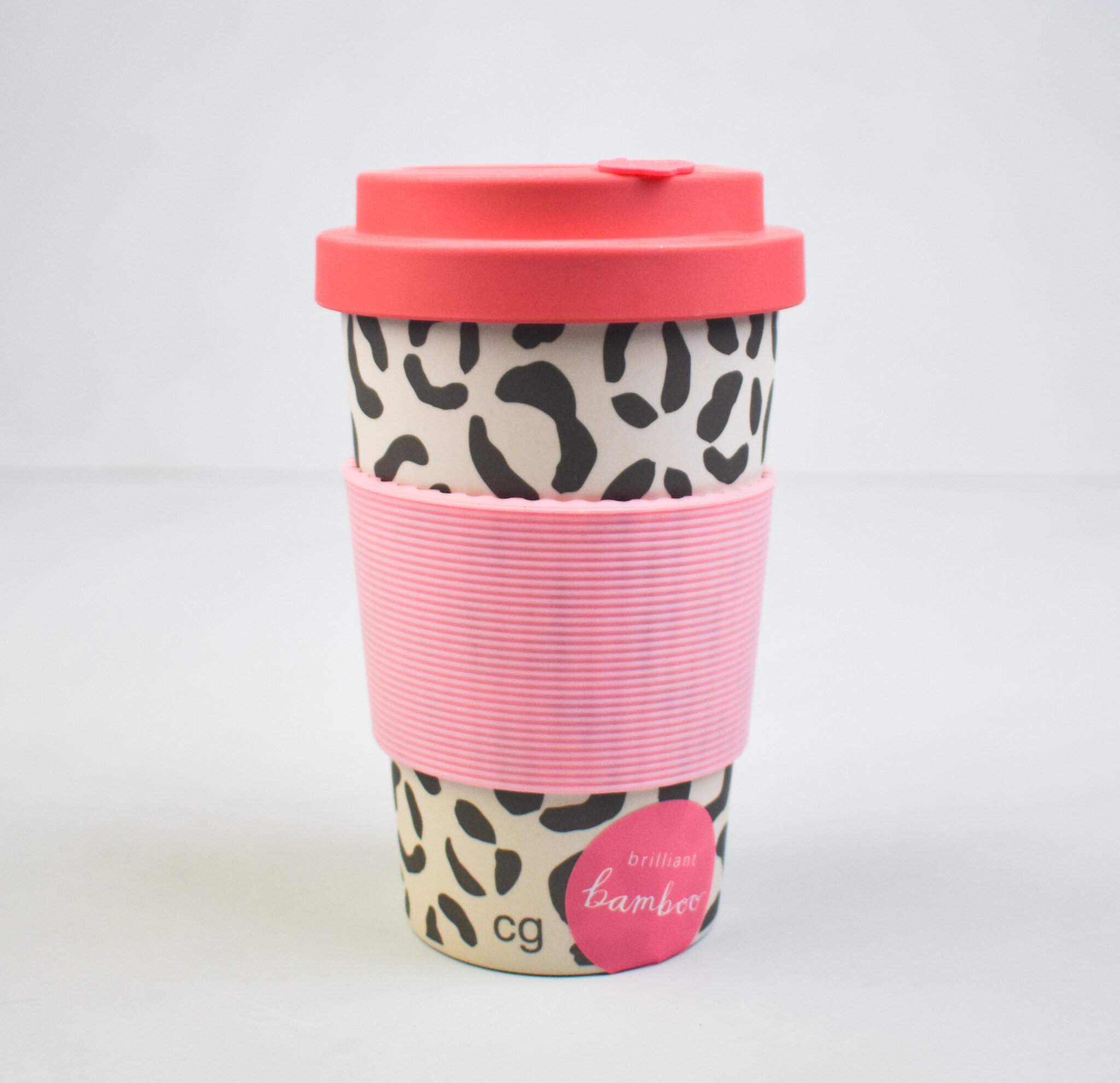 Leopard Print  eco bamboo cup, by Caroline Gardner