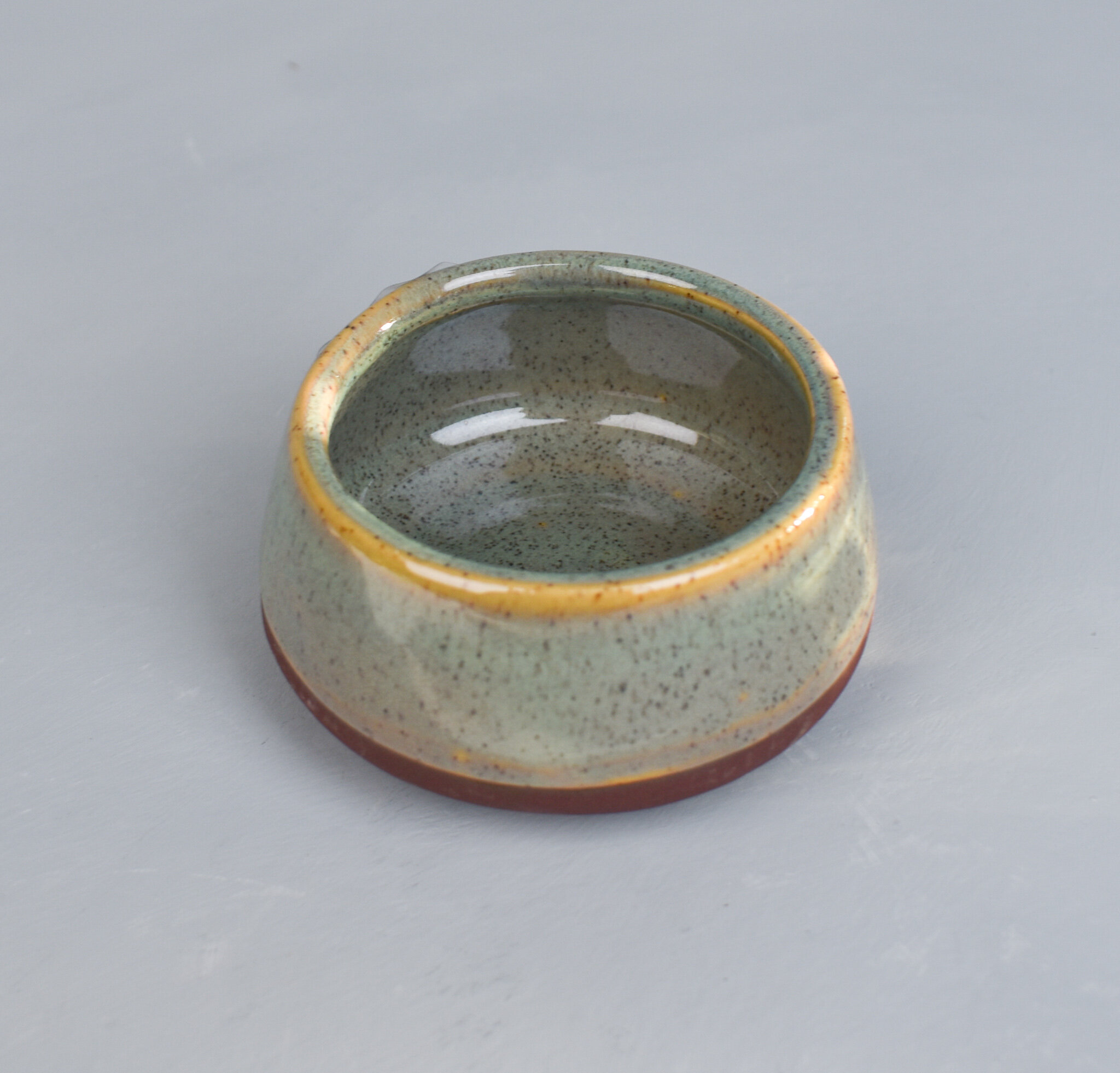 Grey/green ceramic tealight, by Bloomingville