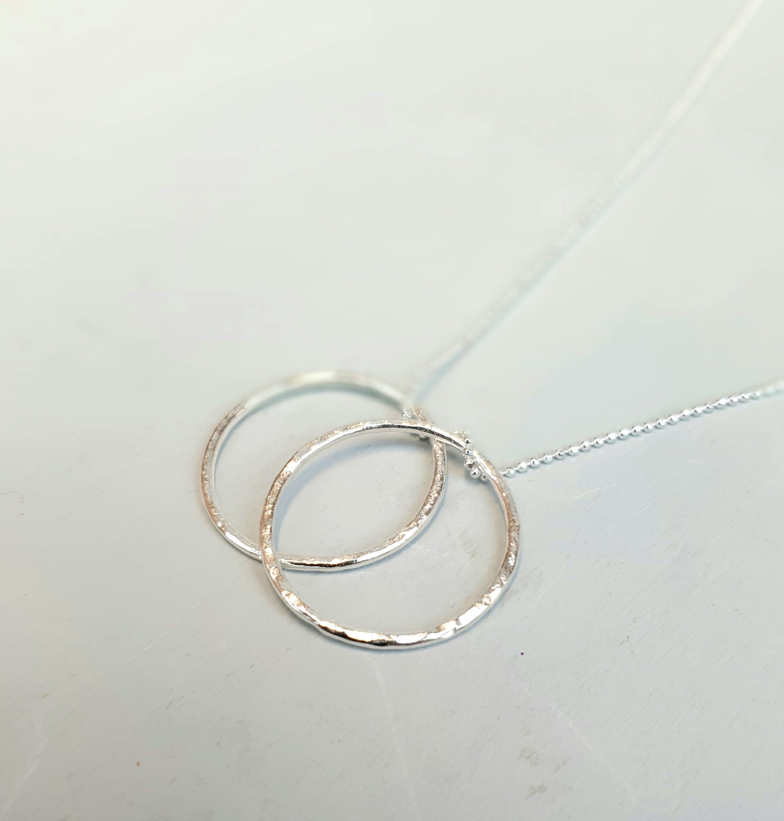 Sterling Silver Large Linked Circle Necklace – Jewellery by Jo