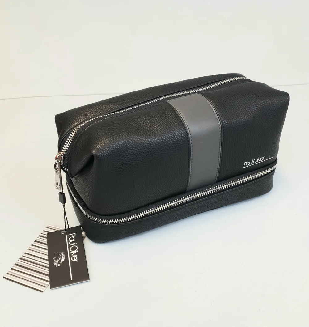 Paul Oliver faux leather luxury wash bag — The Bottle Kiln
