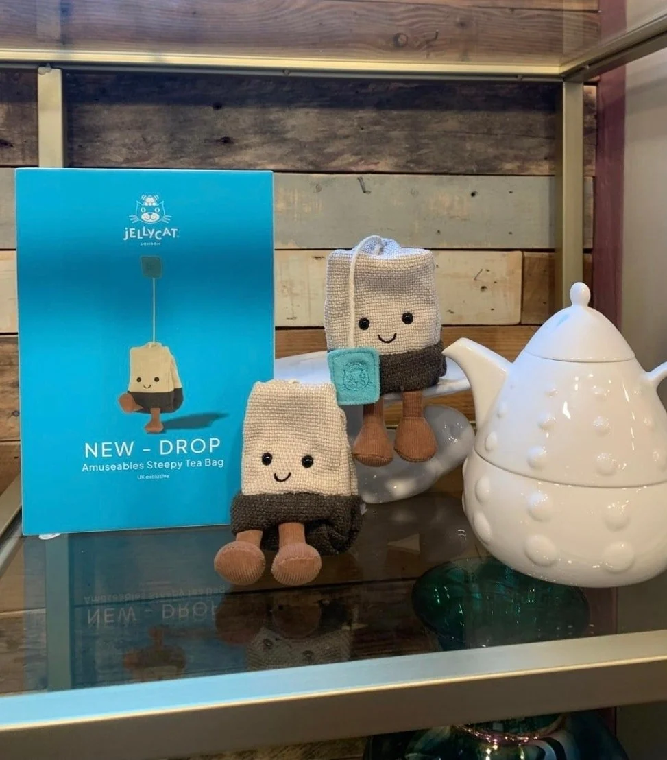 JELLYCAT GIVEAWAY
With our late night shopping evenings starting tomorrow, we would like to kick things off by giving the chance to win a Jellycat Steepy Tea Bag. Spend &pound;30 or more in store from 5pm and receive a prize draw ticket. 
Draw to com