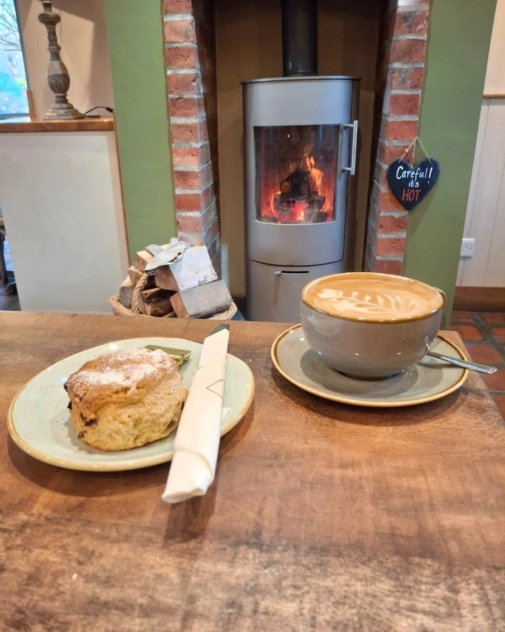 We are open as normal. Despite the snow. It does look pretty though. 
If you need a warm, you know where we are. ⛄️