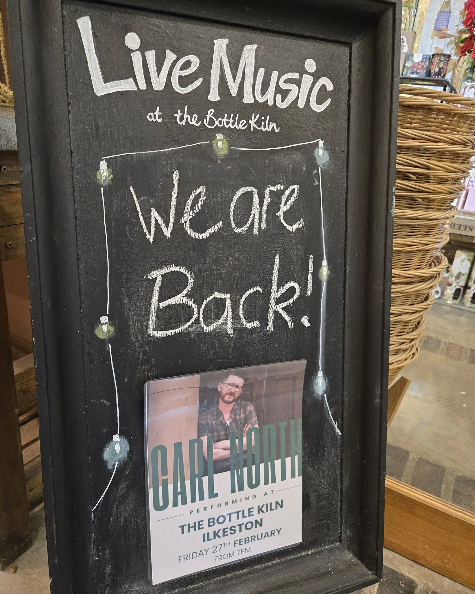 Our evenings are back and we kick 2026 off with Carl North singing Live
27th February. Book a table with our cafe. 0115 9329 442 option 1.