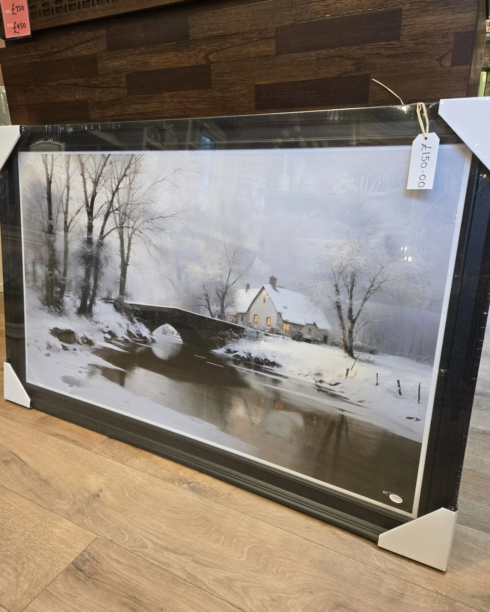 Probably the wrong day to post this but a bargain is a bargain. 
Winter scene artwork on Clearance Sale. 
40% off the marked price.
