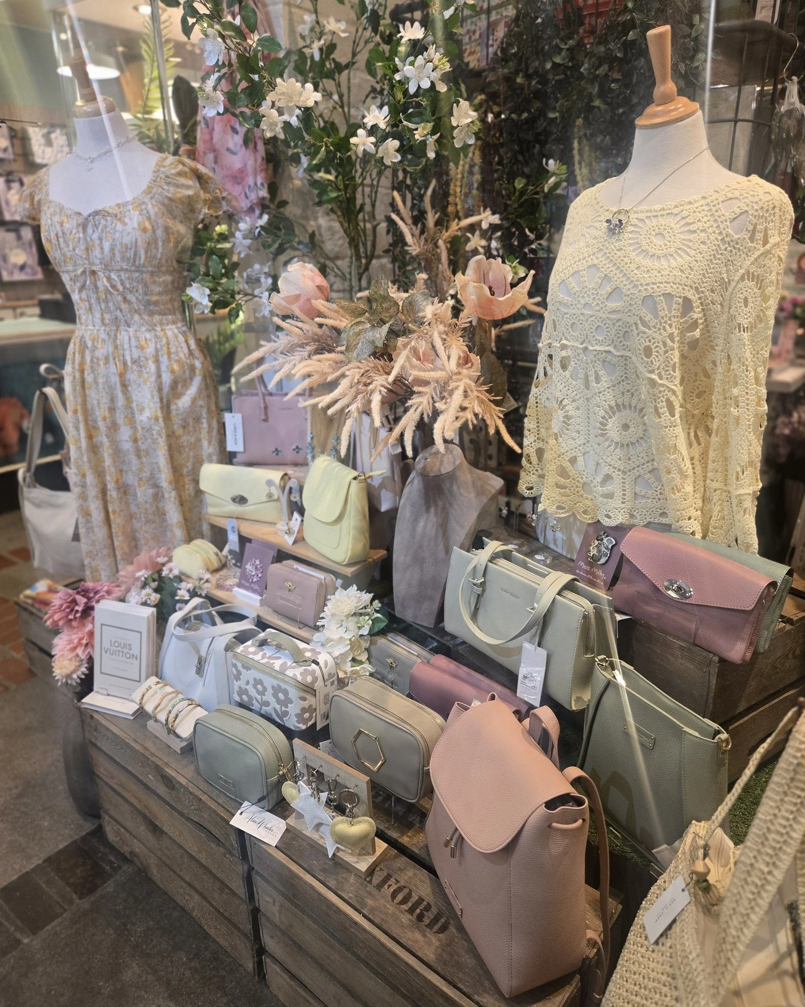 Lovely display of pastel colours in the shops