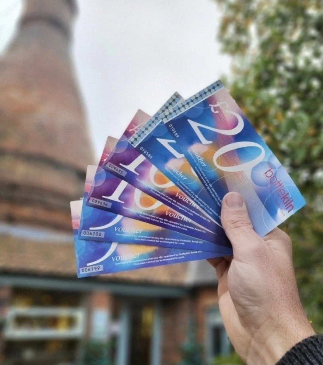 Give the gift of Bottle Kiln Vouchers.
Afternoon tea vouchers also available.