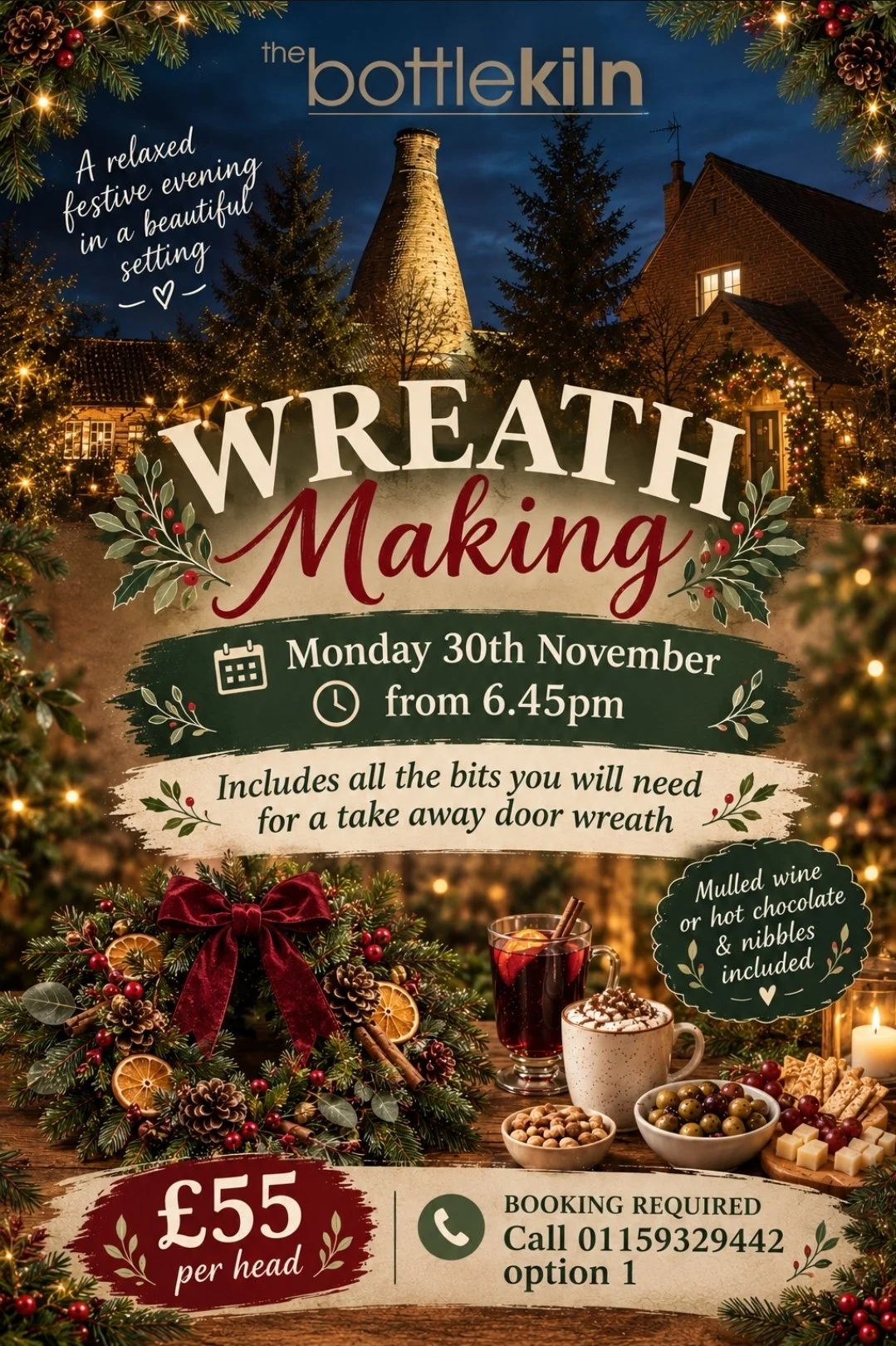 Festive Wreath Making, Monday 30th November