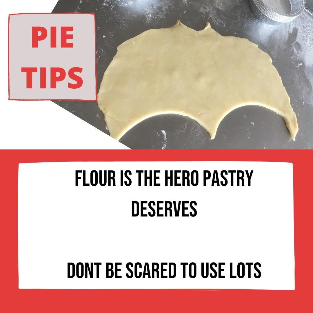 Some people say using flour effects the flavour too much so use as little as possible.⠀
⠀
This is true using a lot of flour with pastry can change the mouthfeel and texture, however you have to use A LOT! ⠀
⠀
I would happily use more flour to be able