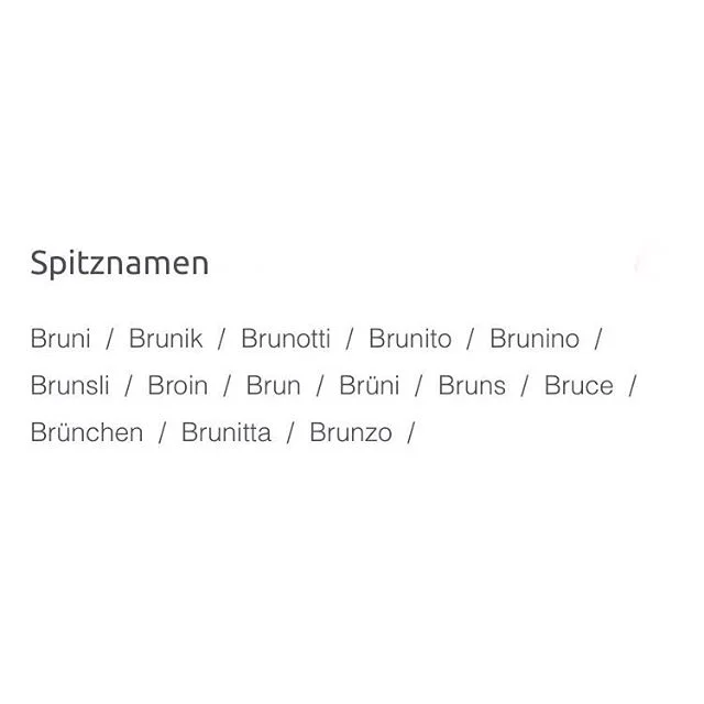 What should be my nickname?

#bruno #bruninho #name #nickname #spitzname #funny #apelido #nome #brunomars