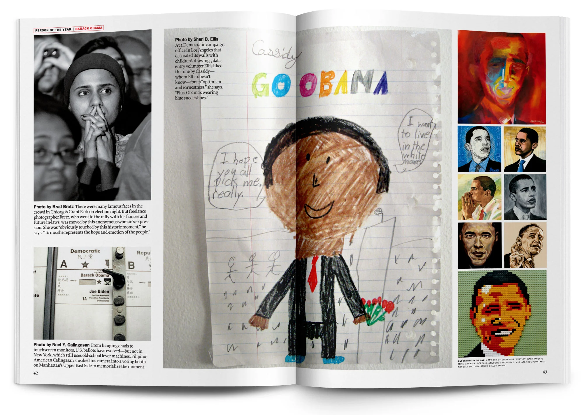 Art directed and designed the 2008 TIME Person of the Year cover package on Barack Obama