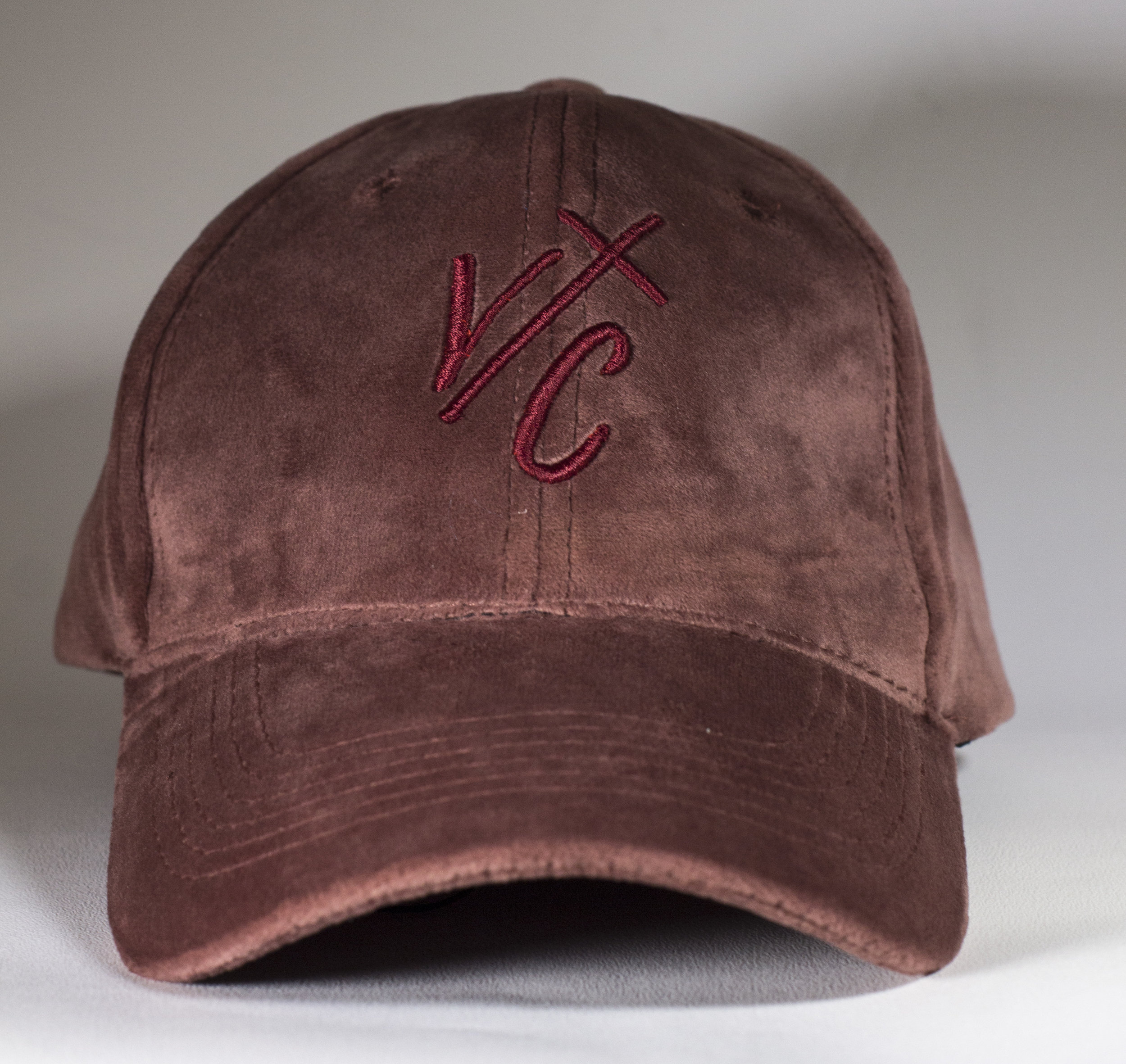 Logo Velvet Cap — Rose Gold