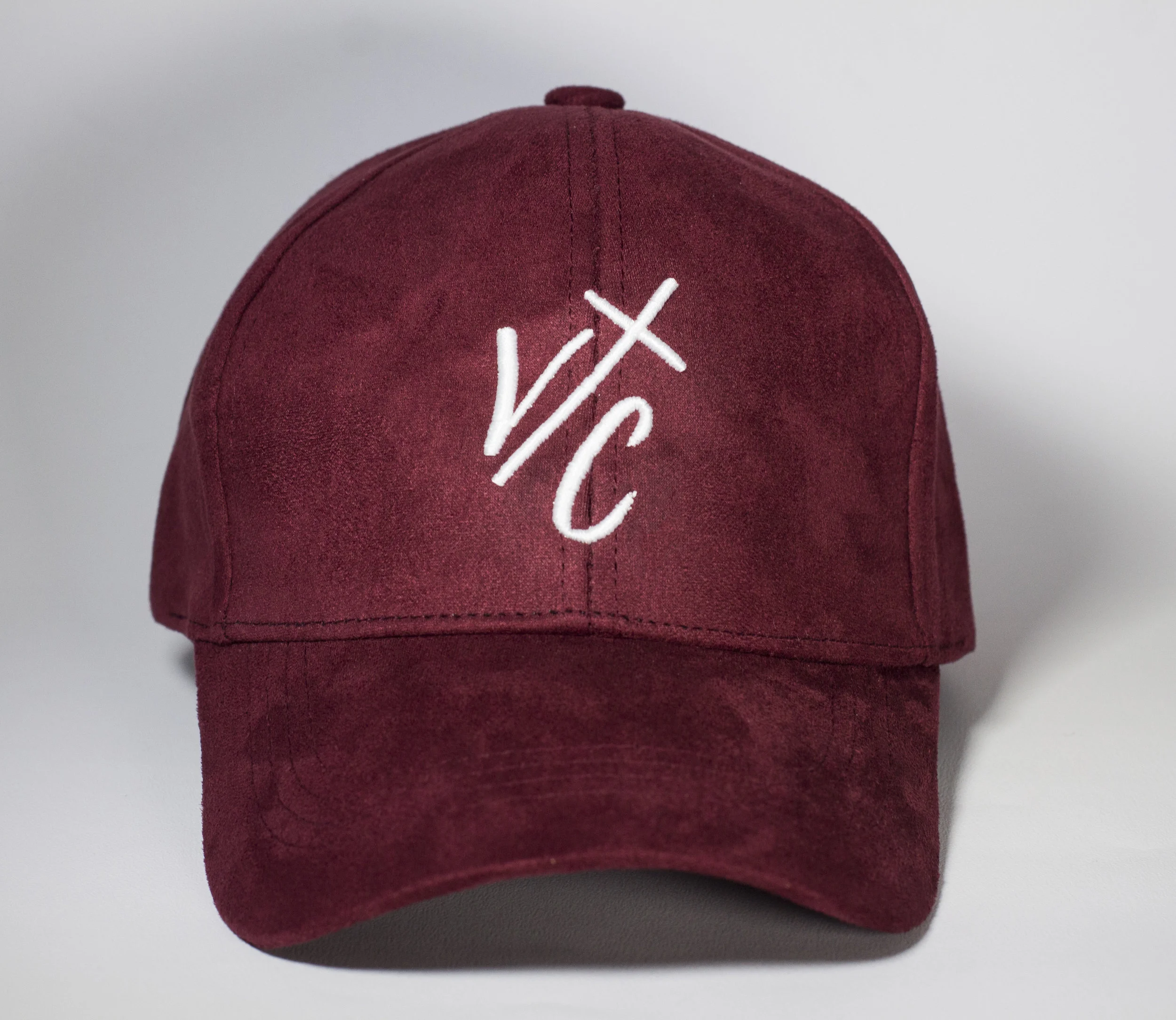 Logo Suede Cap — Brave Burgundy