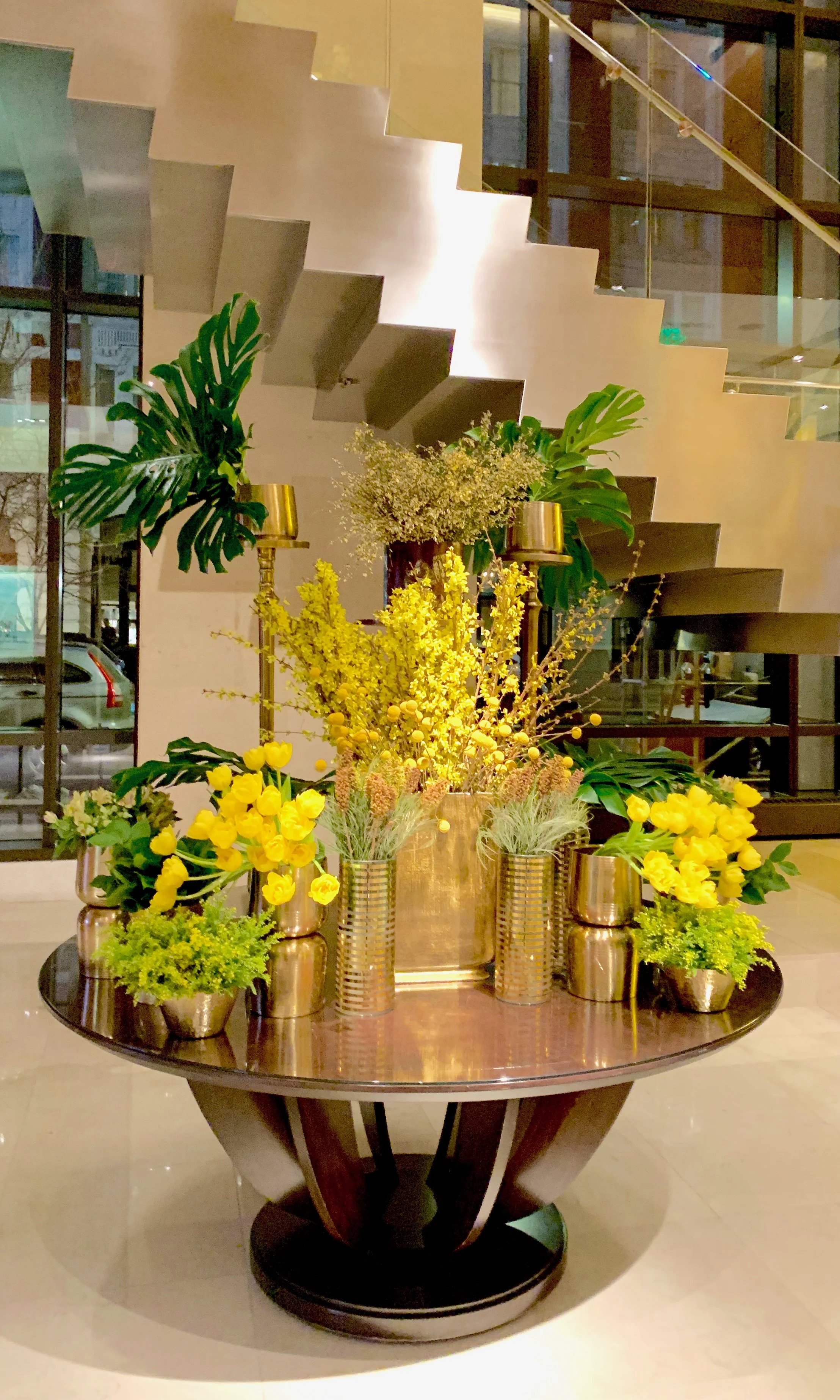 Four Seasons Denver , Arrangement designed by Tara Worley, Lead Hotel Designer for The Perfect Petal