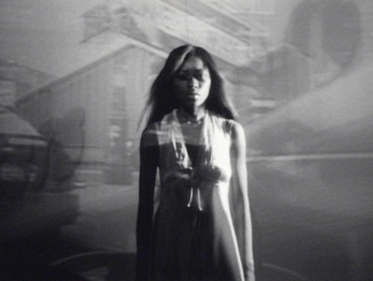  Christie Neptune, Two Miles Deep in La La Land, 2007–12. 16mm film transferred to video, 1 minute 48 seconds. Screenshot from FIVE. Image courtesy the artist. 