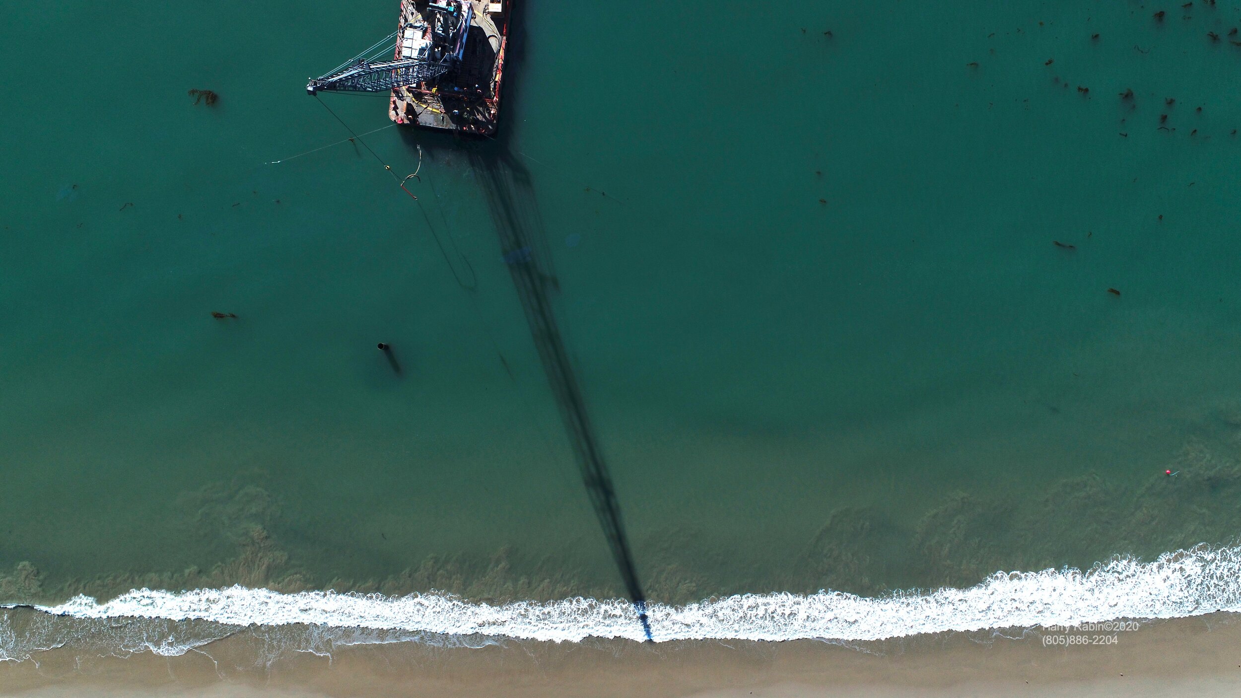  Overhead view of the ocean after NorthStar capping (Image by Harry Rabin) 