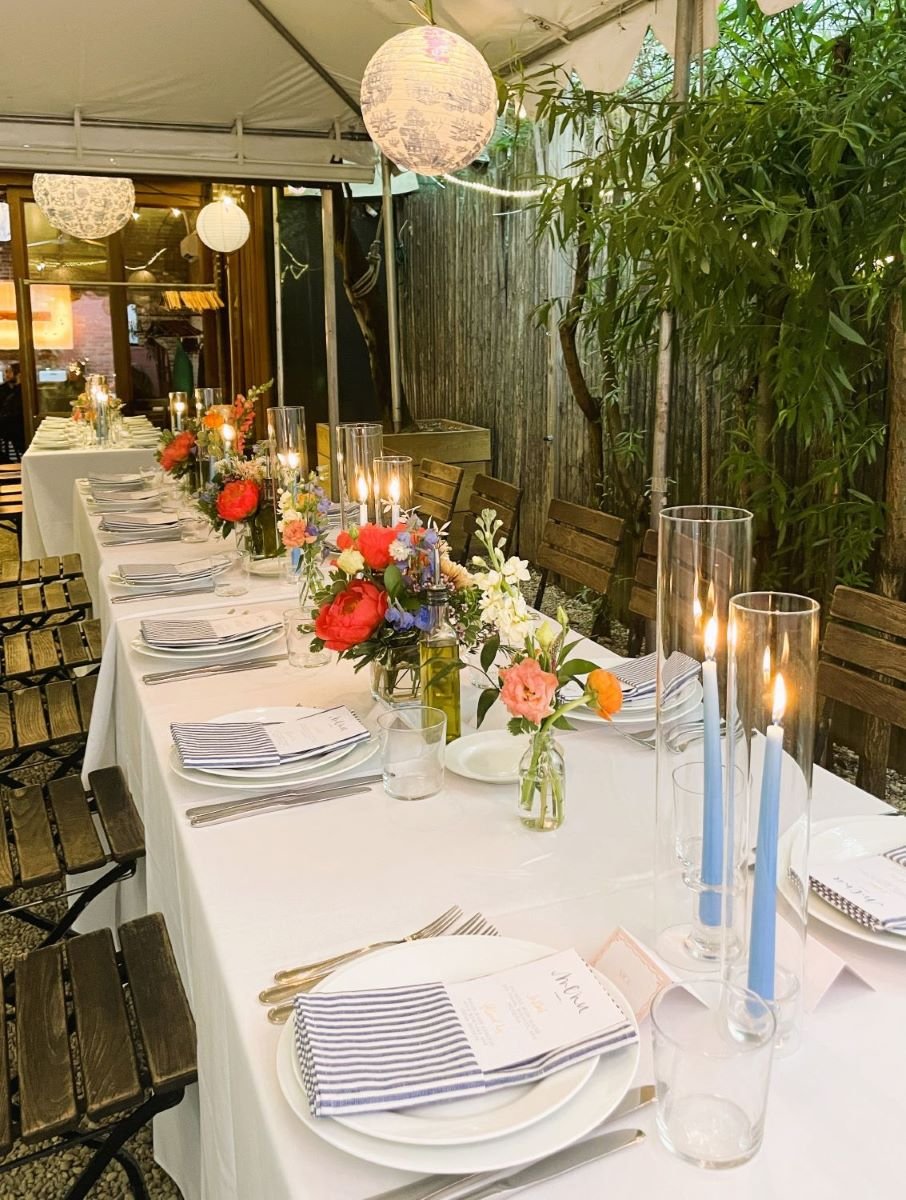 nectar&bloom-nectarandbloomny-Annie&Connor-Frankie's-457-Spuntino-Brooklyn-NY-Spring-Wedding-Pink-Peach-Blue-Bud-Vase-Candles.JPG