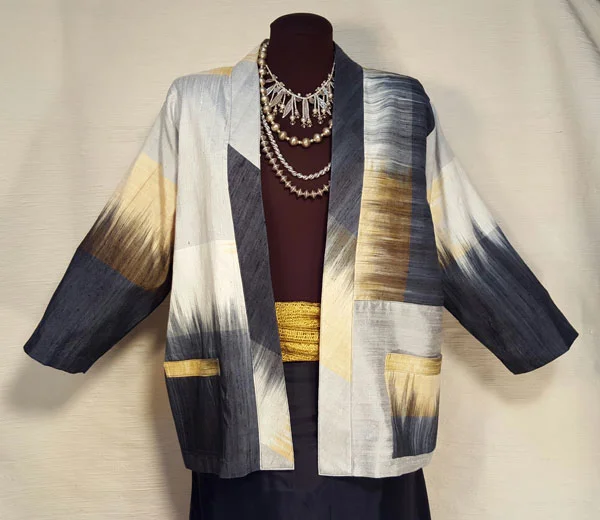 Grey Gold Silk Ombre Naga