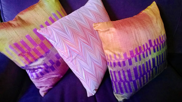 Silk Ikat Pillows by Claudia Conlon