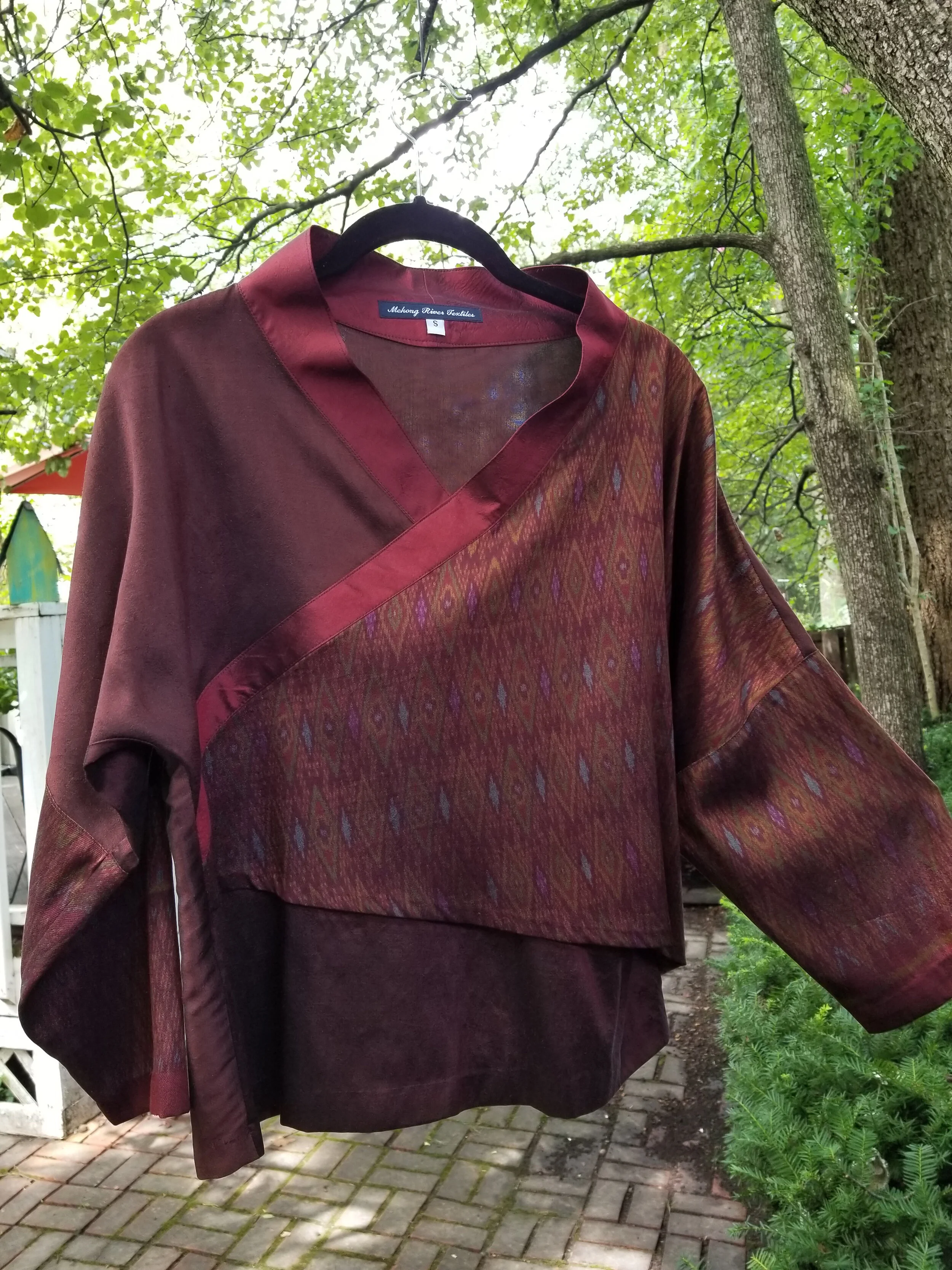 Tai Blouse in Silk Ikat