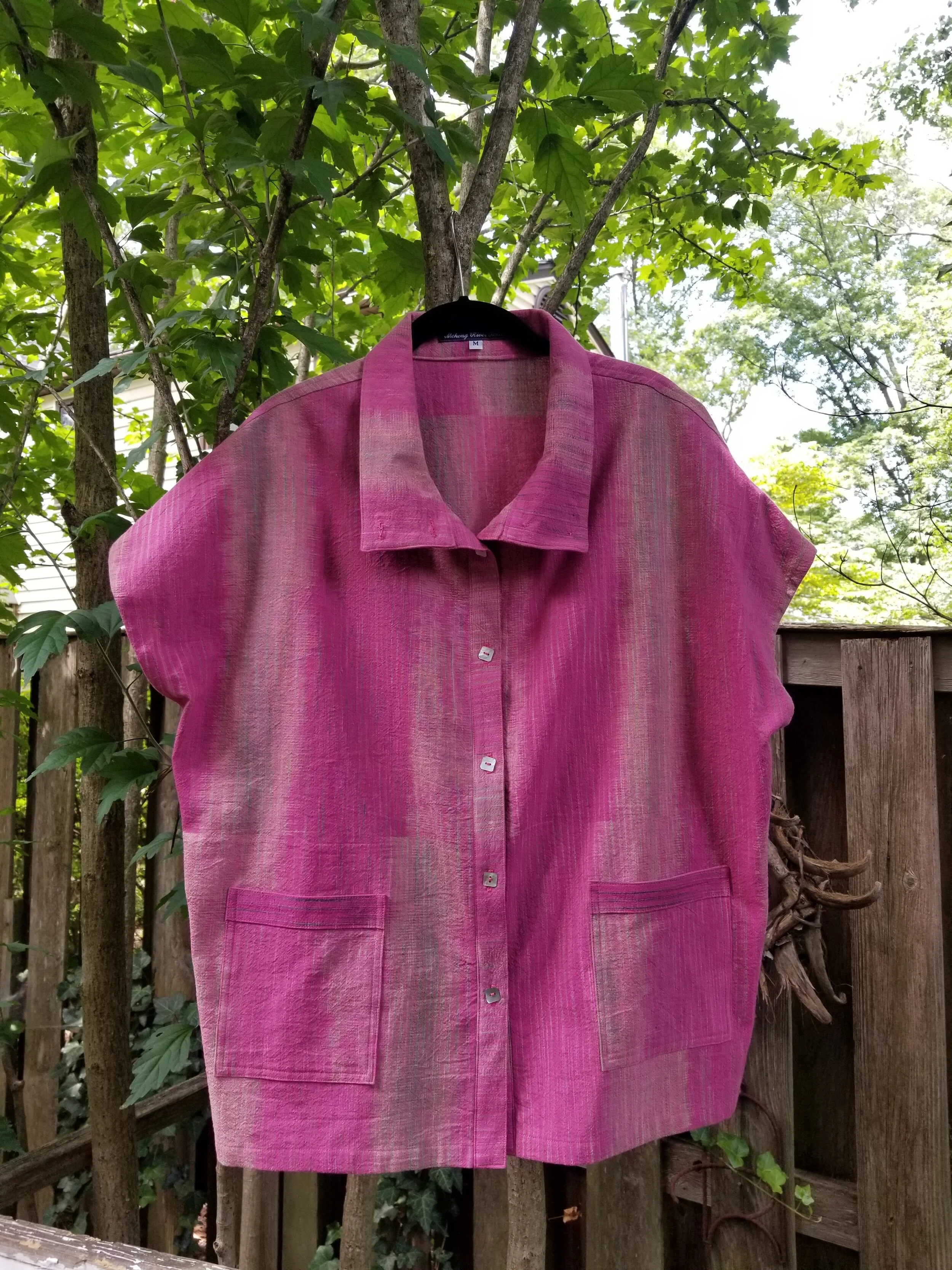 Ling Vest in Pink Ikat