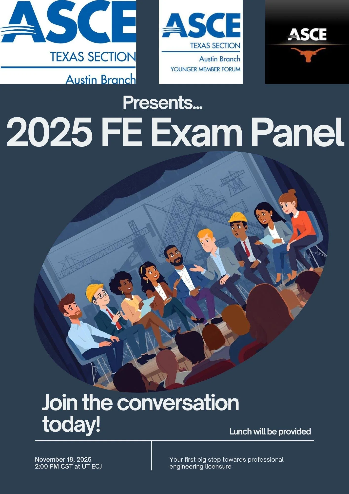 ASCE YMF 2025 FE Exam Panel — American Society of Civil Engineers - Austin