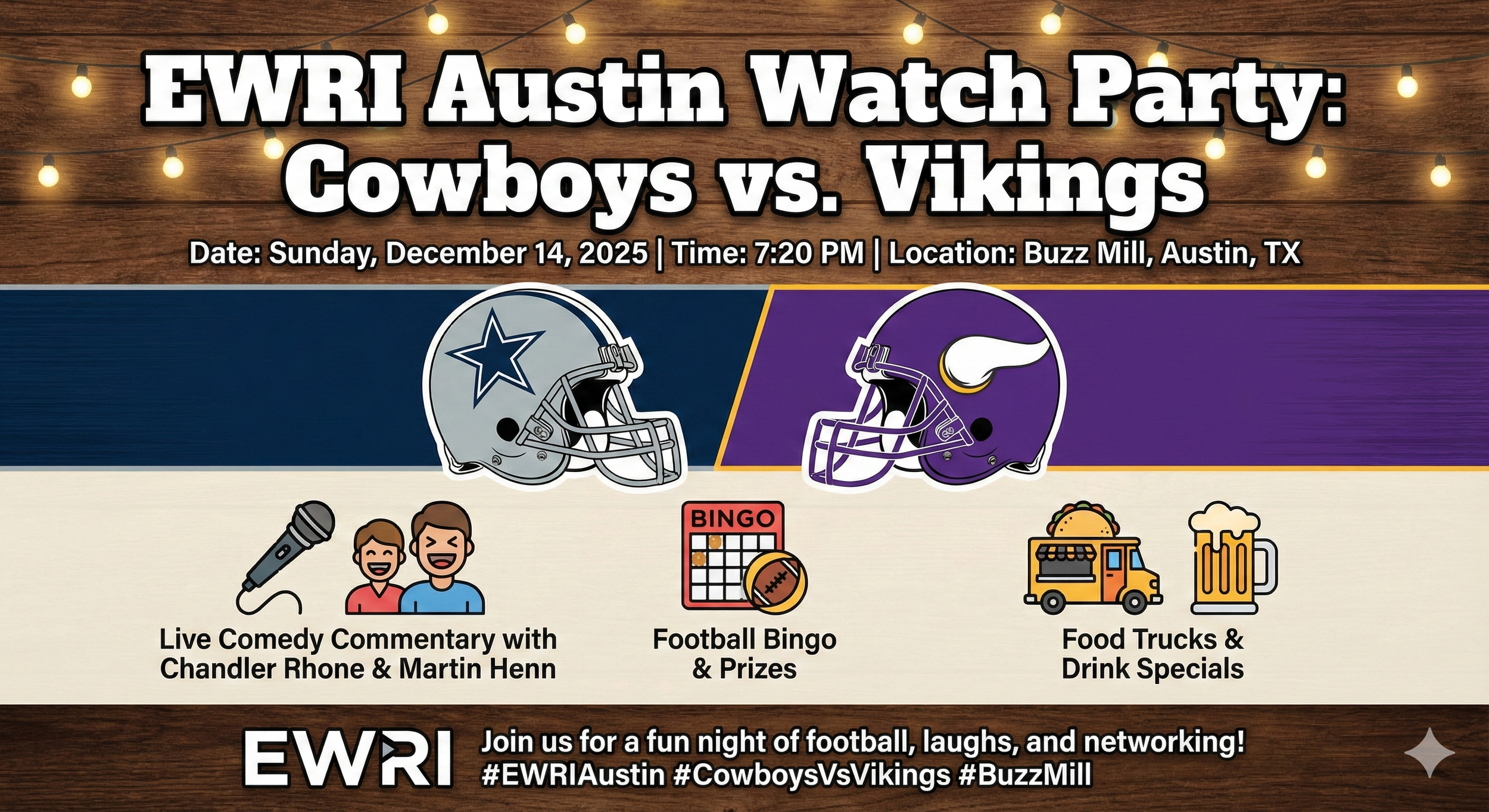 EWRI Austin Watch Party: Cowboys vs. Vikings