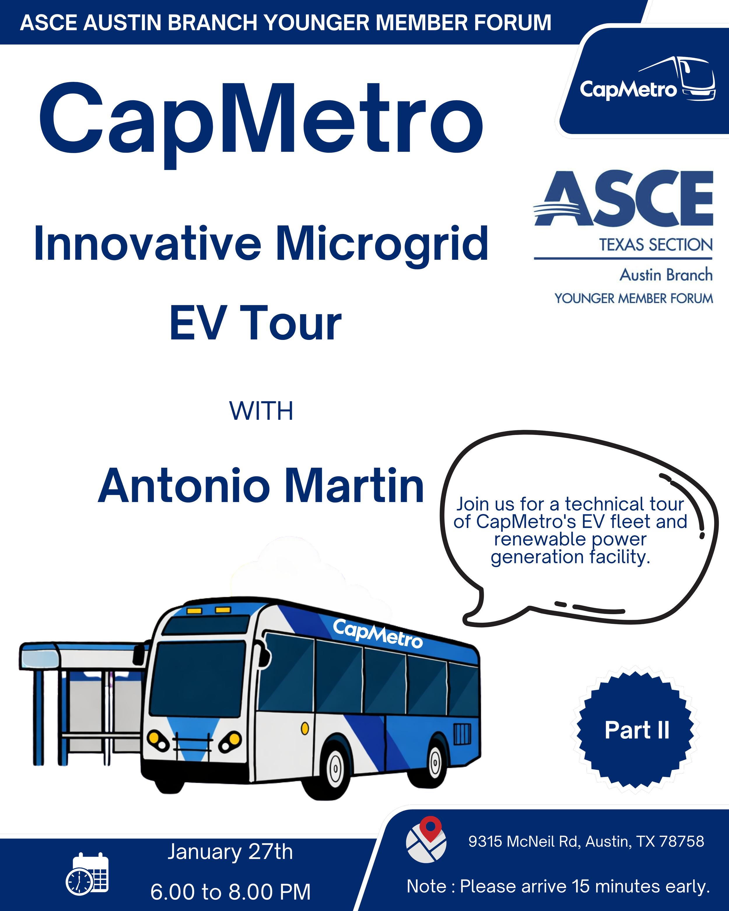 CapMetro Seminar Part 2: EV Microgrid Tour and Autonomous Bus Conversation