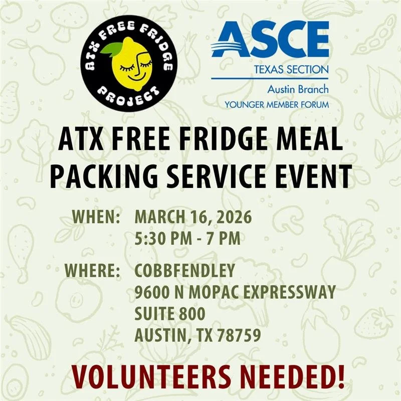 ASCE YMF ATX Free Fridge Meal Packing Service Event