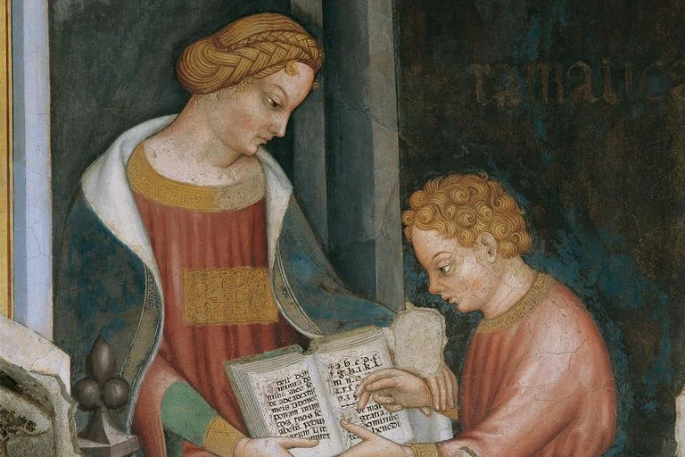 Old Painting of Tutor and Student