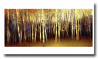 OCTOBER TREESCAPE Image: 16.5 x 38, Paper: 22.5 x 39