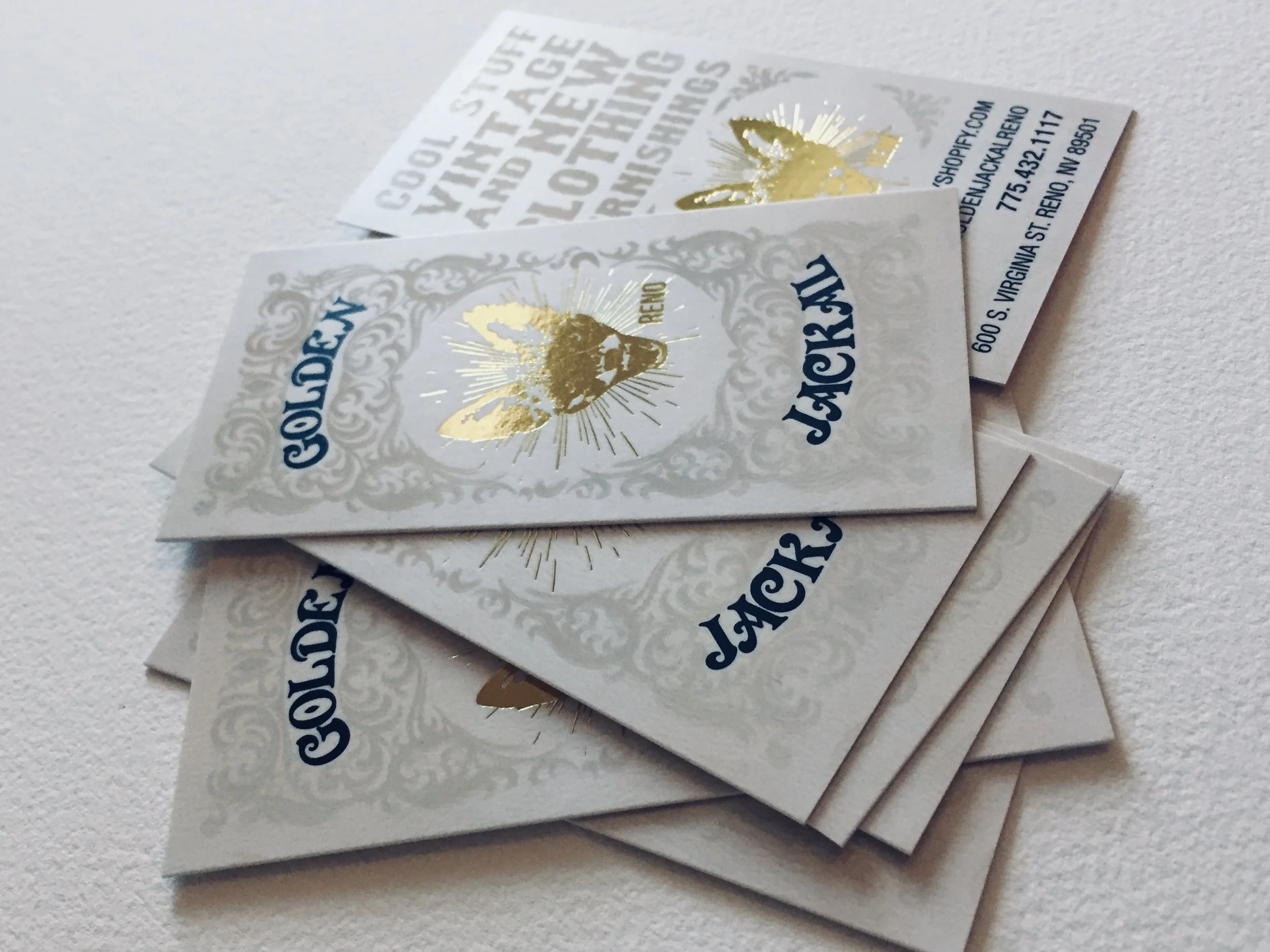 16pt Silk Laminated Cards with Gold Foil and Raised Spot UV
