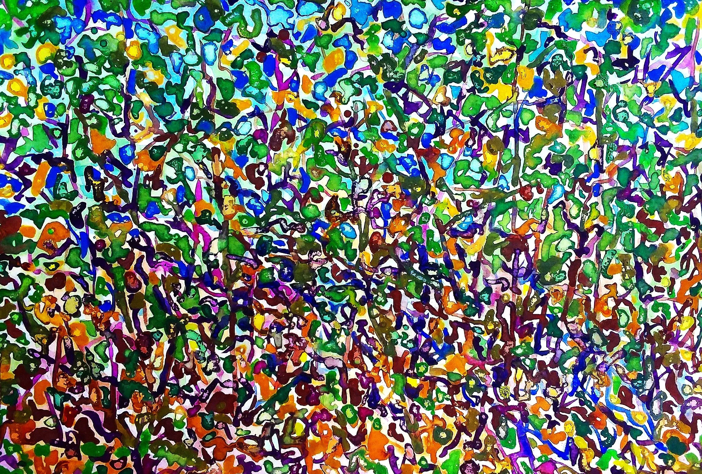   22. Nevis Woods.    Image size. 16” x 11”. Painted 2016  