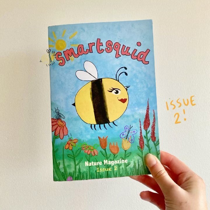 Issue 2 of the SmartSquid Nature Magazine for Kids is here! Bee, bird and gardening content is pretty prominent in this issue 🐝 🐦 🍃.

I&rsquo;ve been saving a portion of profits from t-shirt sales to fund this project, if you&rsquo;ve bought somet