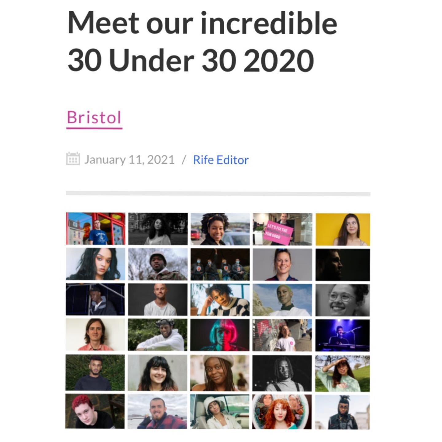 🥰 Very excited and humbled to be included in this years @rifemag 30 under 30 list alongside some amazing people ⭐️:

@lewiswedlock
@hortonhearsahuw
@travisalabanza
@antonia__may
@___qezz___
@lucyjturner
@ze.zima
@blacksugarising
@brooktate
@_momin14