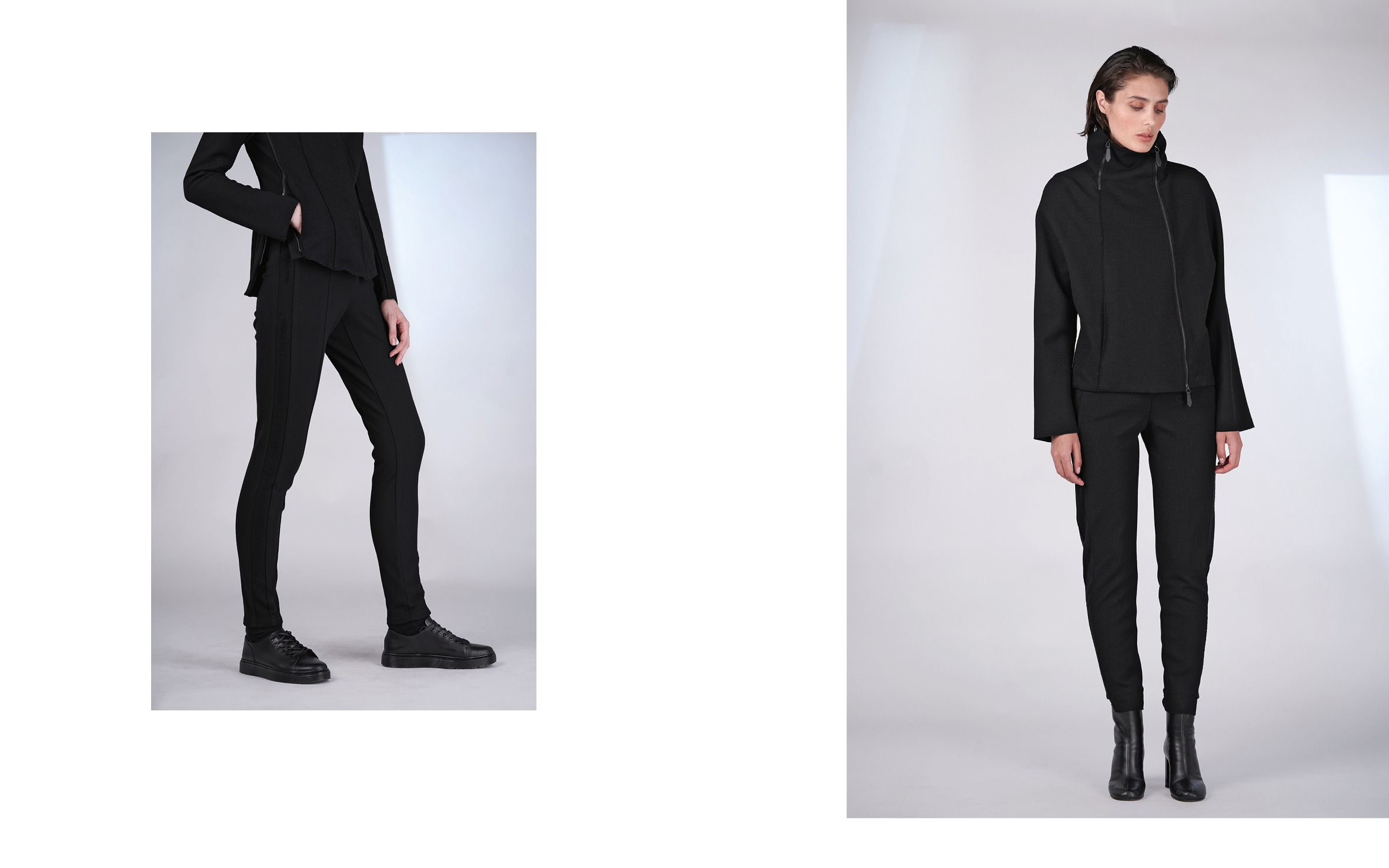 LEFT: jacket KAN 27135-08 | pants KALIF 27135-08 RIGHT: jacket KATY 27135-66 08 | pants KAT 27135-08