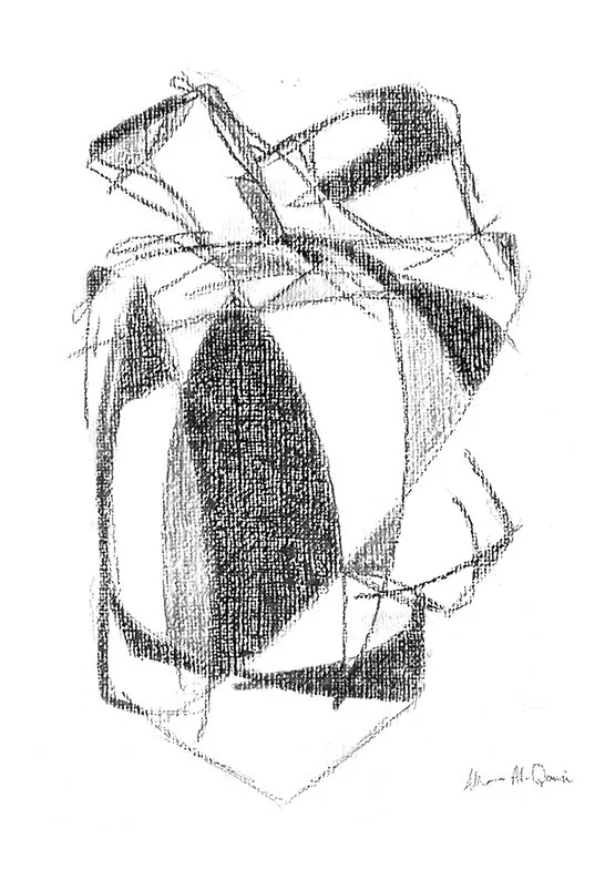 Pencil drawing - Store of  Mona Al-Qanai