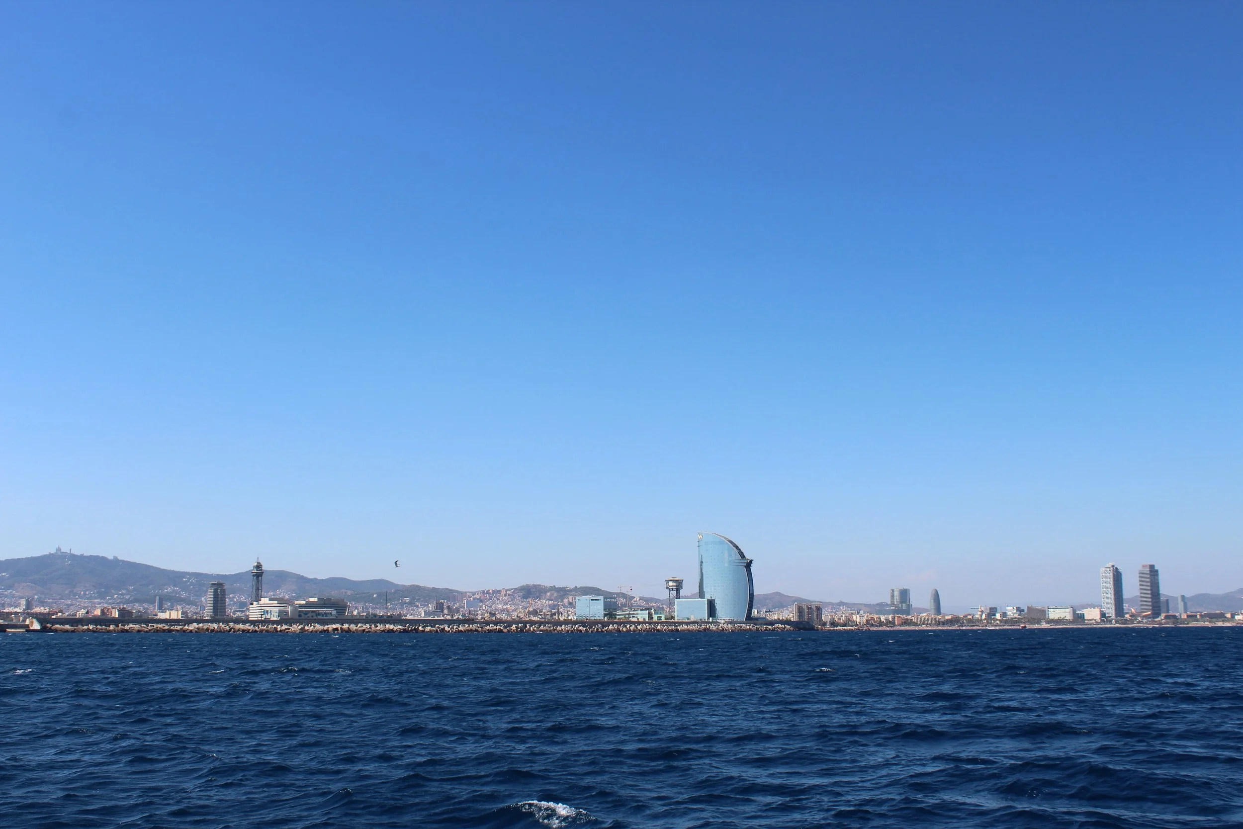 Views of Barcelona while cruising in the Mediterranean Sea. NBD.