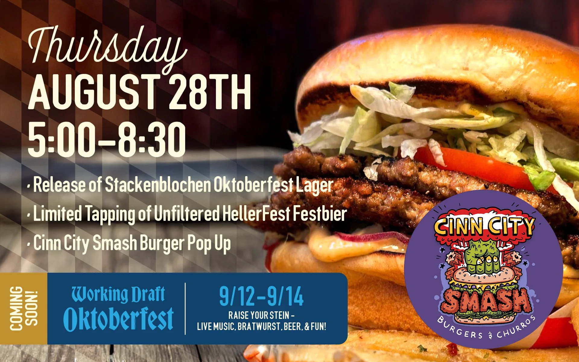 Stackenblochen Oktoberfest Release / Cinn City Smash Burger Pop-Up