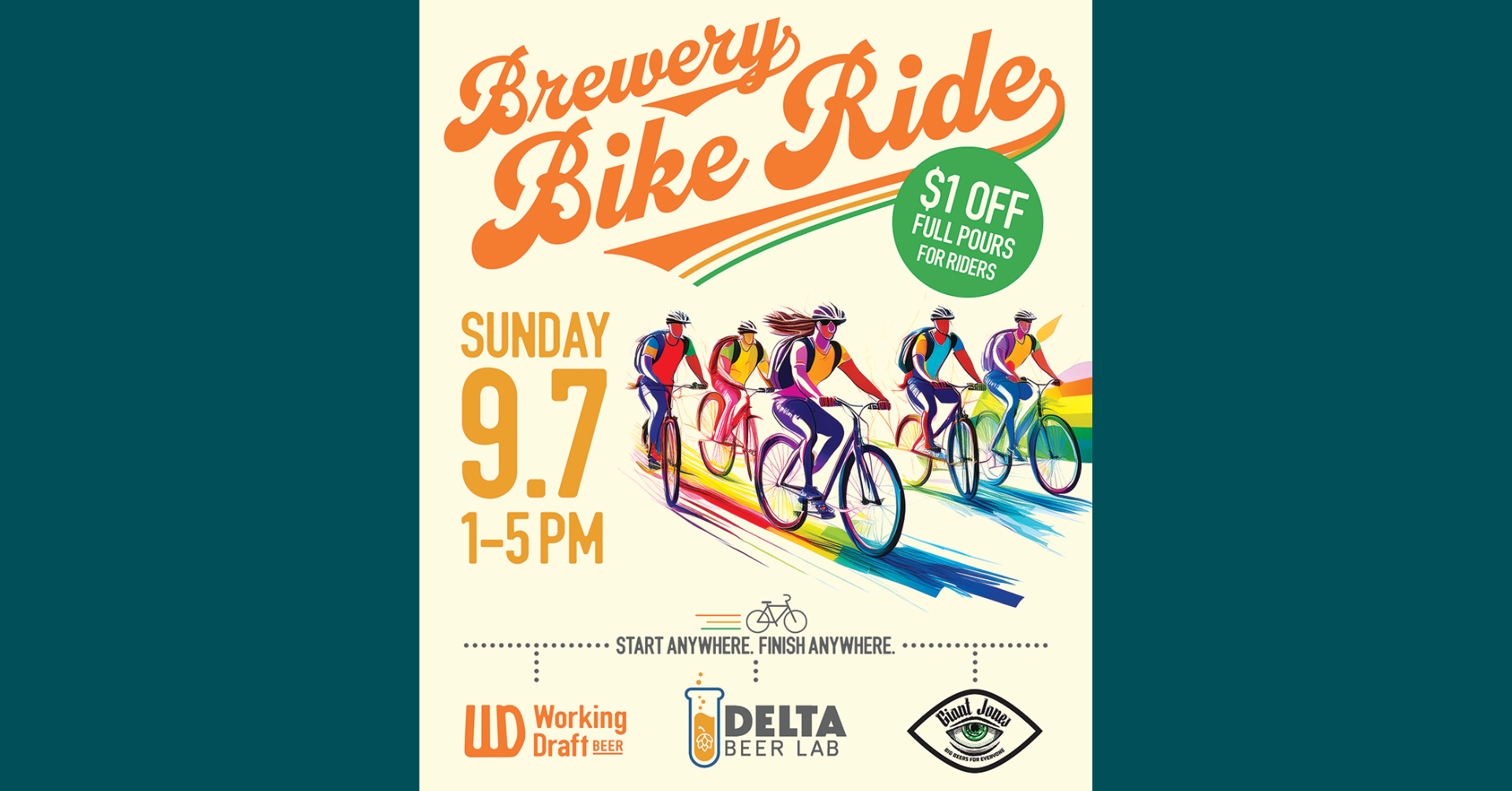 Bike Between WDBC, Giant Jones, and Delta Beer Lab - Sunday, September 7th