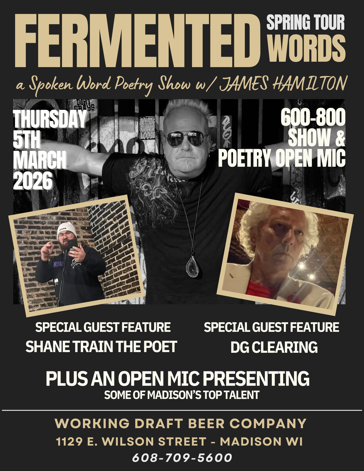 Fermented Words Spoken Word Poetry Show w/ James Hamilton