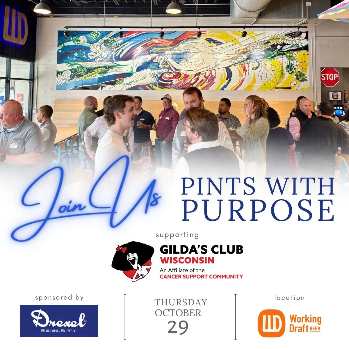 Pints with Purpose for Gilda's Club WI at WDBC