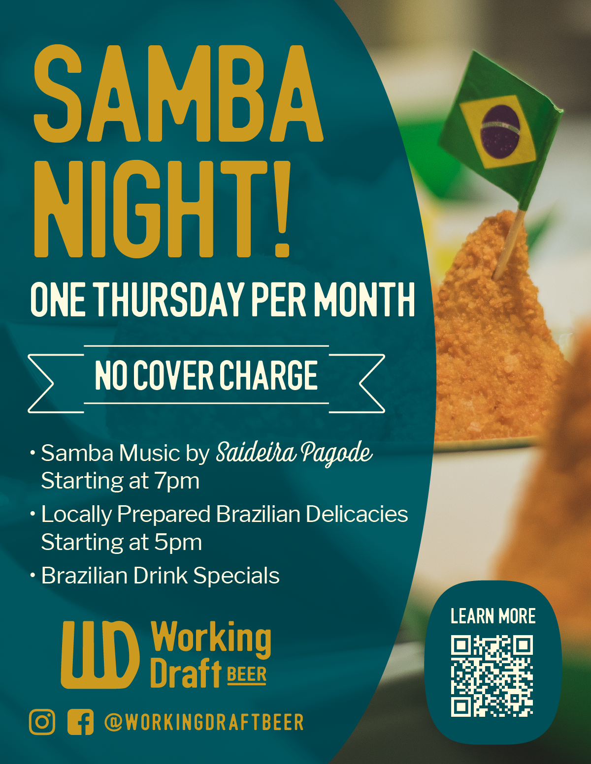 Samba Night starting at 5pm Thursday, 12/18