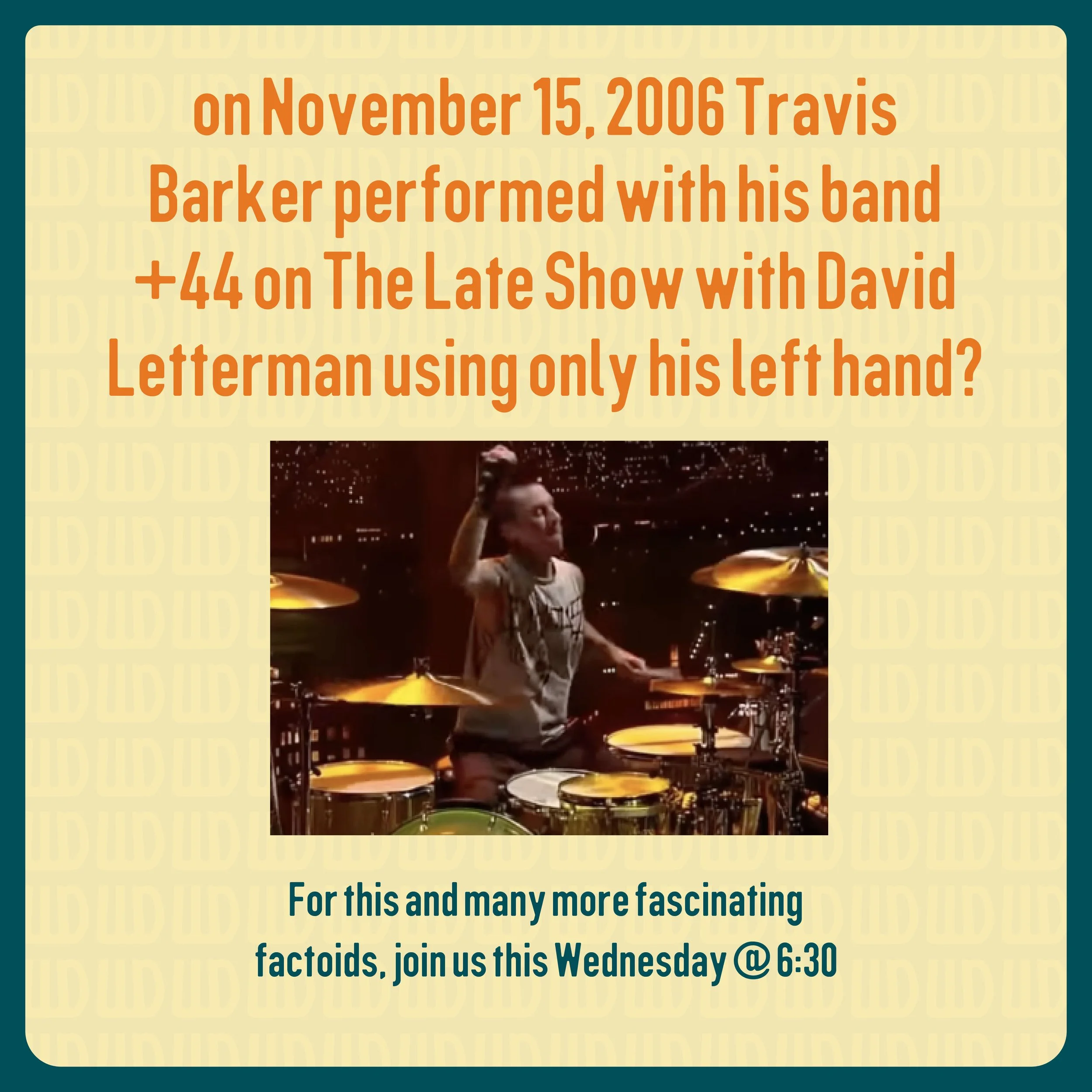 Trivia starts at 6:30pm every Wednesday!