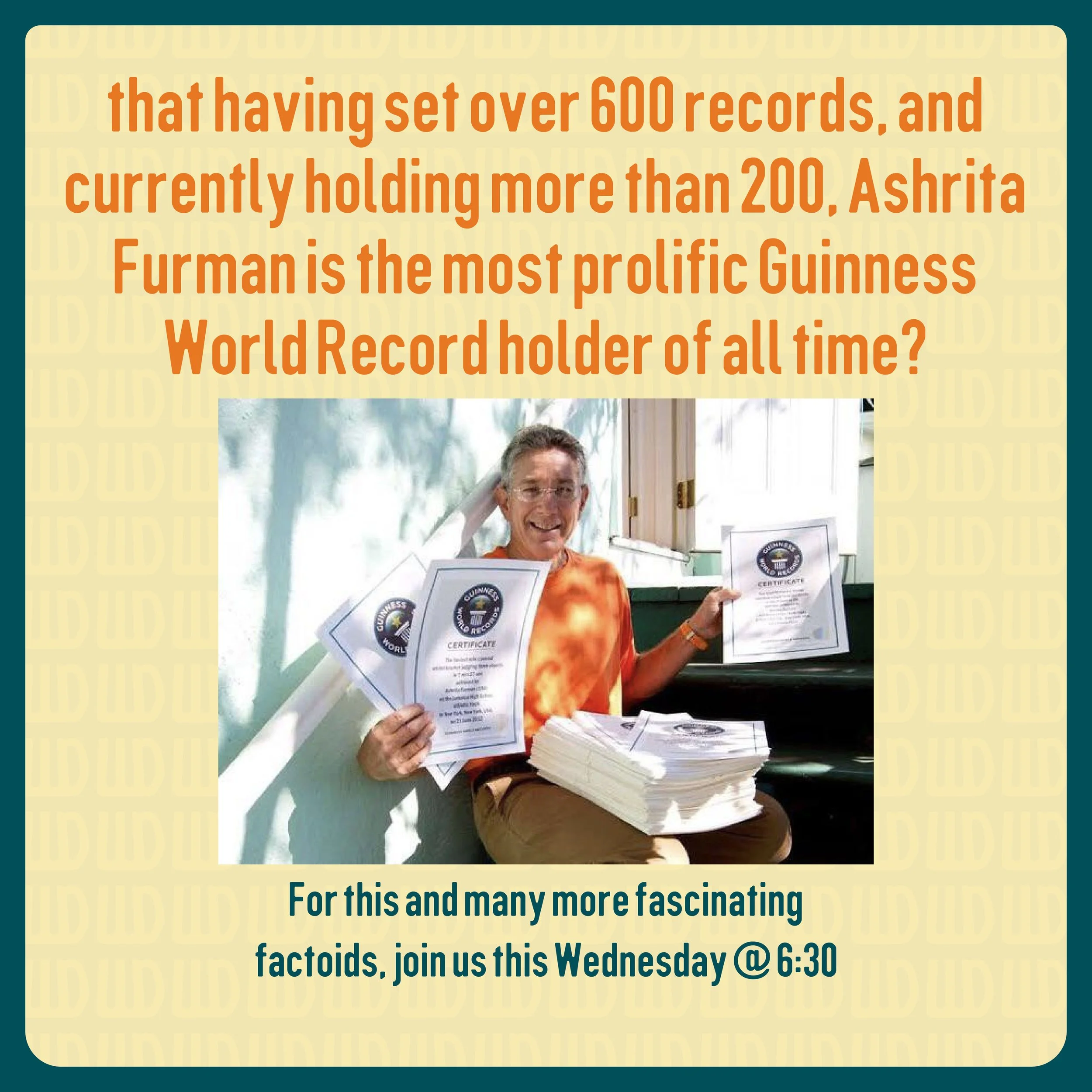 Trivia starts at 6:30pm every Wednesday!