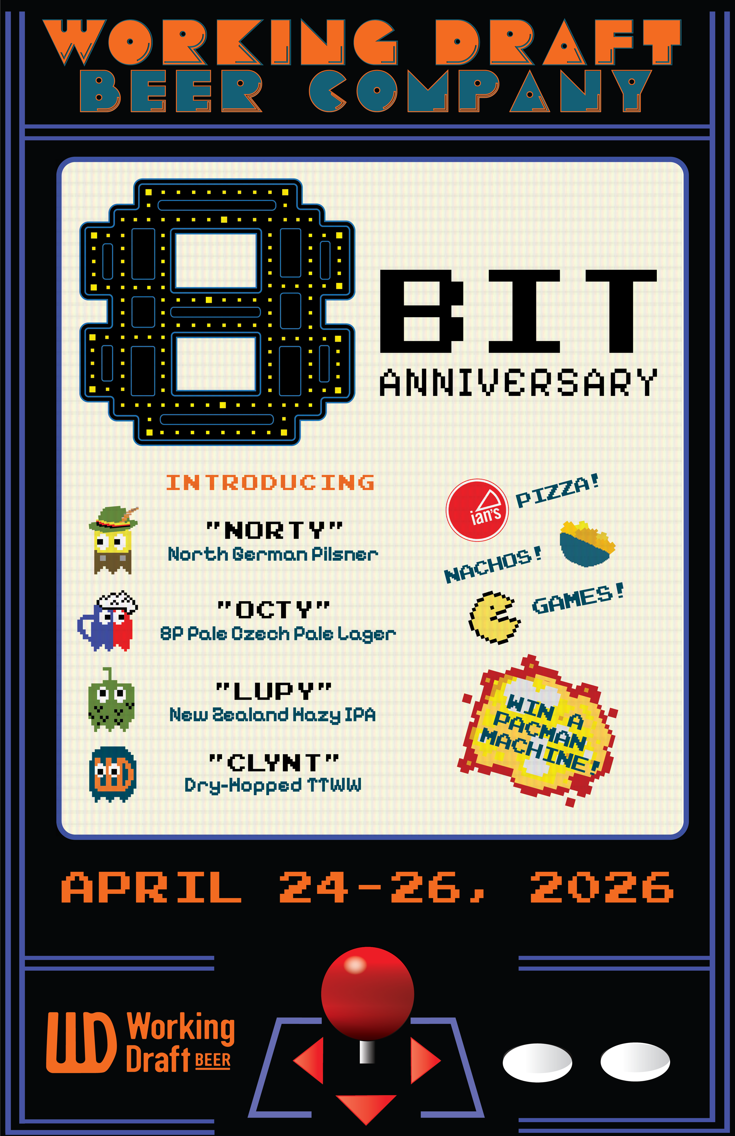 Working Draft's 8-Bit Anniversary Party 4/24 - 4/26