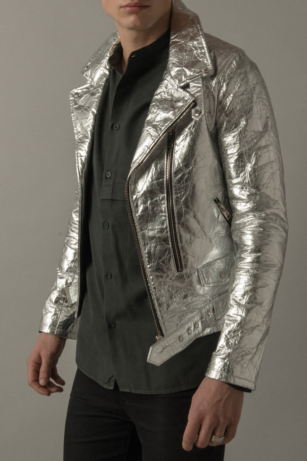 silver jacket