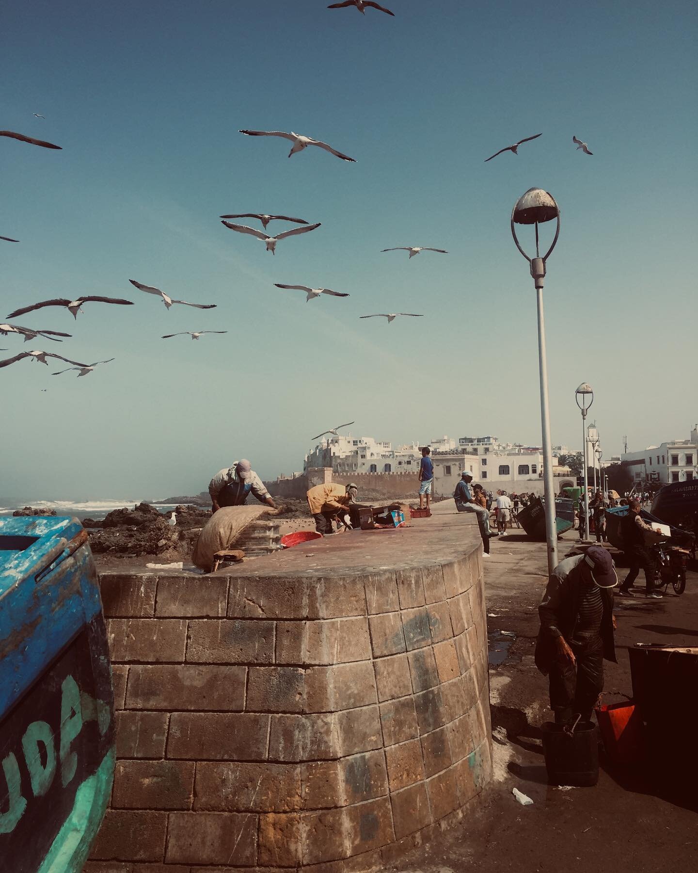 Essaouira located in the western coast of Morocco, an ancient walled city protected by 18th-century seafront ramparts called the Skala de la Kasbah, with a tumultuous past of Empire conquest and pirate invasions.

Also know for it&rsquo;s great surf 